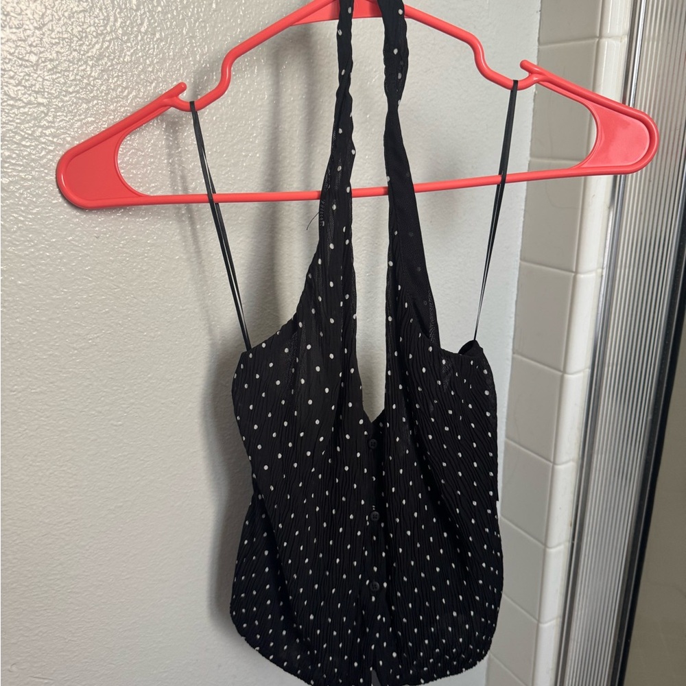 Lioness Onyx Polka Halter Top